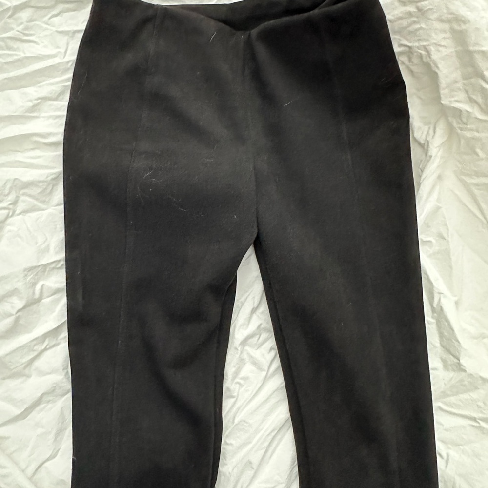 T Tahari Black Faux Suede Leggings